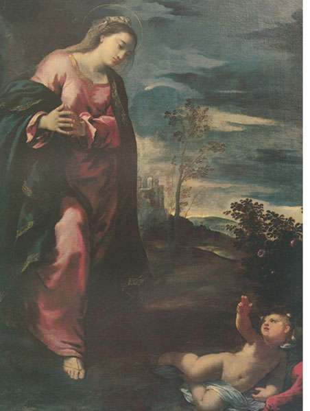 Fig. 16, Ippolito Scarsella detto Scarsellino, Vergine adorante il Bambino, datazione incerta, Londra, Matthiesen Fine Art Ltd