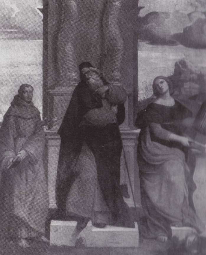 Fig. 5, Ippolito Scarsella detto Scarsellino (copia da Garofalo), Sant’Antonio Abate fra i santi Antonio da Padova e Cecilia, 1608 ca., Firenze, collezione privata