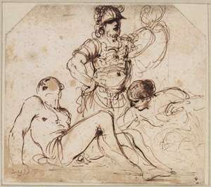 Fig. 15, Francesco Barbieri detto il Guercino, Studio per il Martirio di San Lorenzo, 1628 ca., Haarlem, Tylers Museum, inv. H 057