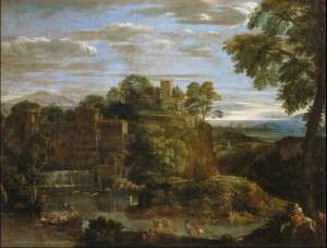Fig. 18, Domenichino, Paesaggio con la fuga in Egitto, *, Parigi, Musée du Louvre