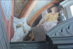 Fig. 25, Antonio Randa e aiuti, decorazione della cappella di San Bruno, 1638, Firenze, Certosa del Galluzzo, particolare