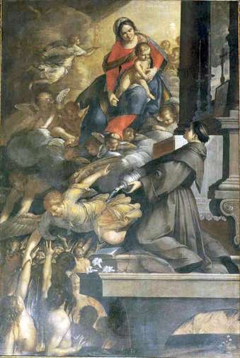 Fig. 30, Antonio Randa, Madonna del Suffragio e sant’Antonio, dopo il 1644, Comacchio, oratorio del Suffragio