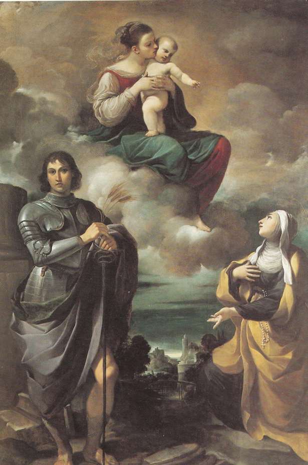 Fig. 5, Giovanni Francesco Barbieri detto Guercino, Madonna col Bambino in gloria, san Pancrazio e una santa monaca, 1615-16, Renazzo di Cento (Fe), San Sebastiano