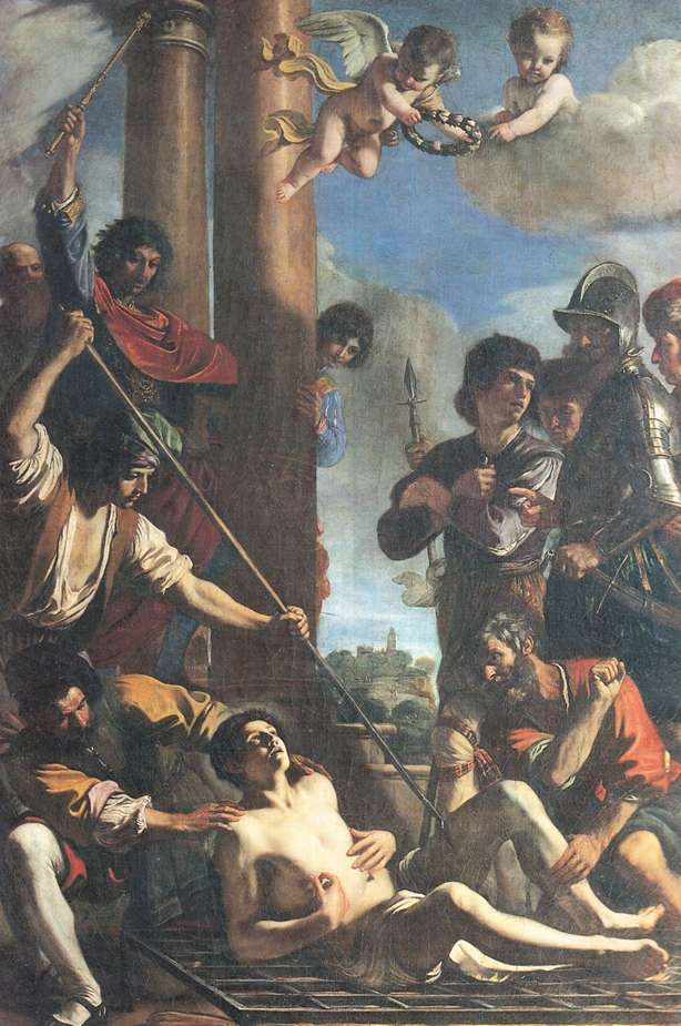 Fig. 10, Giovanni Francesco Barbieri detto Guercino, Martirio di San Lorenzo, 1628-29, Ferrara, Cattedrale