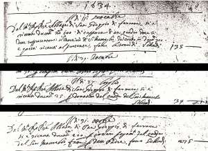 Fig. 15, Annotazioni dal Libro dei conti, Bologna, Biblioteca Comunale dell’Archiginnasio, ms. B 331