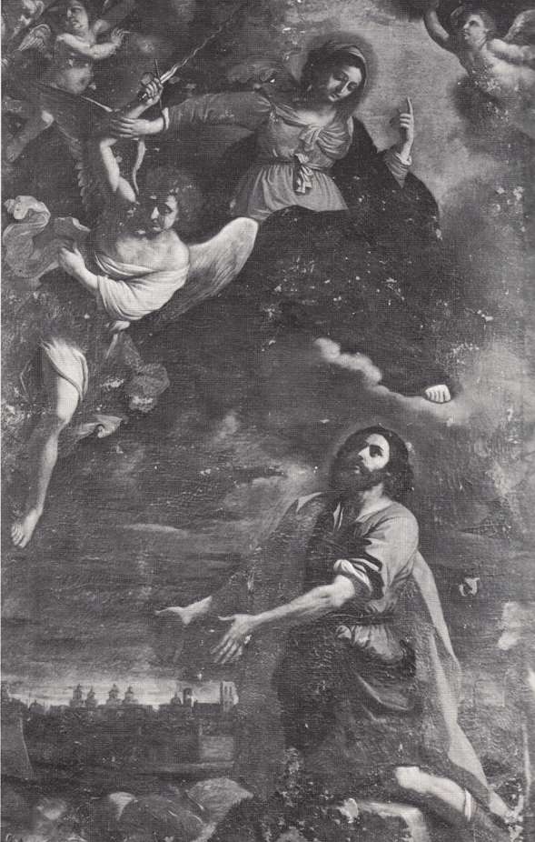 Fig. 16, Benedetto e Cesare Gennari (copia da Guercino), San Rocco implora la Vergine di liberare Ferrara dalla peste, 1668, Ferrara, Pinacoteca Nazionale