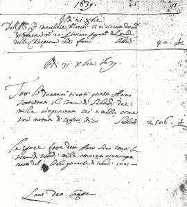 Fig. 18, Annotazioni dal Libro dei conti, Bologna, Biblioteca Comunale dell’Archiginnasio, ms. B 331