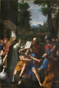 Fig. 10, Lucio Massari, Sant’Ugo vescovo di Lincoln libera un indemoniato, 1620-25, Ferrara, San Cristoforo della Certosa