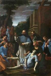 Fig. 11, Lucio Massari, Sant’Antelmo resuscita un uomo morso da una serpe, 1620-25, Ferrara, San Cristoforo della Certosa