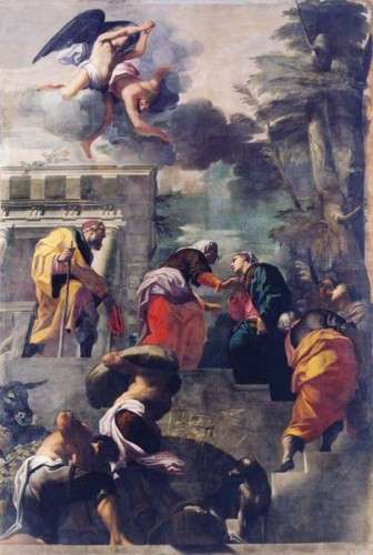 Fig. 4, Carlo Bononi, Visitazione, 1616-20, Ferrara, Santa Maria in Vado, transetto