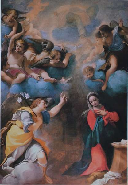 Fig. 7, Carlo Bonani, Annunciazione, 1611, Gualtieri (Reggio Emilia), chiesa parocchiale