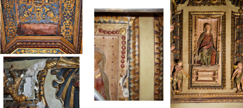 Prima e durante il restauro (a sinistra e al centro), dopo il restauro (a destra)