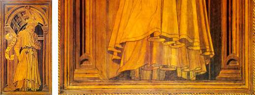 Fig. 24, Antonio Pollaiolo e Giuliano da Maiano, Amos, Firenze, Santa Maria del Fiore, Sacrestia delle Messe, a destra particolare