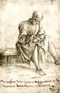 Fig.15, Maso Finiguerra, Giovane intento a disegnare, Firenze, Uffizi