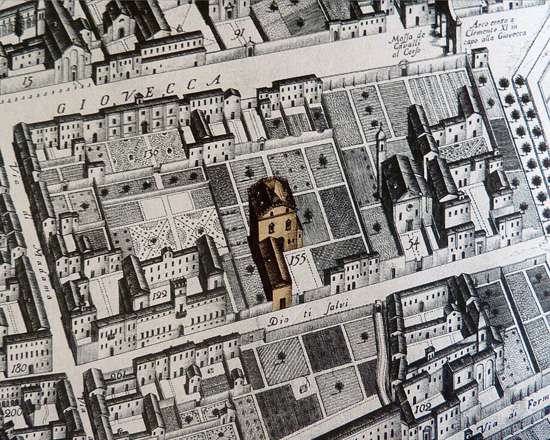 Fig. 15, Andrea Bolzoni, Pianta ed alzato della città di Ferrara…, 1747, Ferrara, Musei di Arte Antica