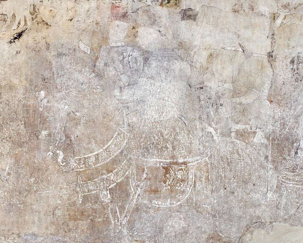 Fig. 19, Anonimo, Borso d'Este e Teofilo Calcagnini, 1469 circa, Ferrara, Palazzo Schifanoia, Salone dei Mesi, particolare di Febbraio