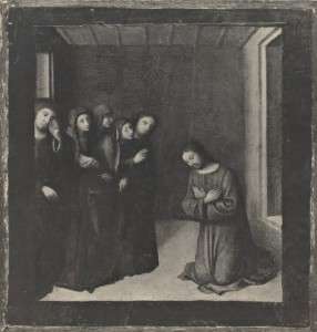 Fig. 5, Lorenzo Costa, Commiato di Cristo dalla madre, 1500 circa, collezione privata