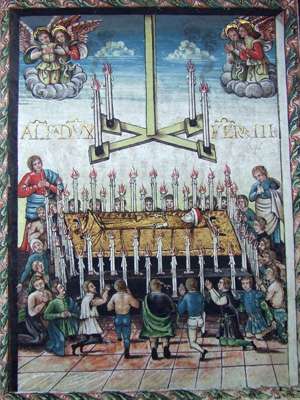 Fig. 2, Anonimo artista ferrarese, Compianto di Alfonso I d’Este