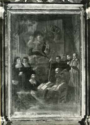 Fig. 6, Antonio Randa?, San Francesco di Sales approva la regola di Giovanna da Chantal, prima metà del XVII secolo, Ferrara, Santo Stefano