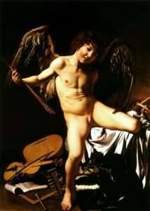 Fig. 2, Caravaggio, Amore terreno o Amor vincit omnia, 1602 circa, Berlin, Staatliche Museeen, Gemäldegalerie (foto Wikipedia)