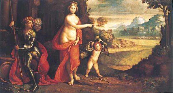 Fig. 4, Garofalo, Venere e Marte davanti alle porte di Troia, 1520-25, Dresda, Gemäldegalerie