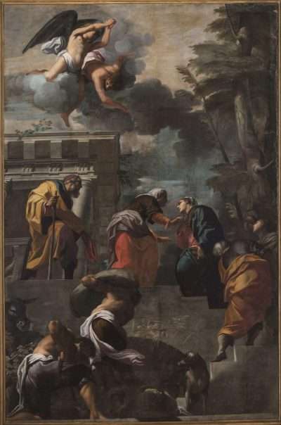 Fig. 3, Carlo Bononi, Visitazione, 1616-17, Ferrara, Santa Maria in Vado, navata.