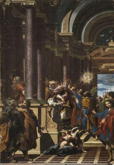 Fig. 11, Carlo Bononi e Alfonso Rivarola detto Il Chenda, <em>Sposalizio</em>, 1623-32, Ferrara, Santa Maria in Vado, presbiterio.