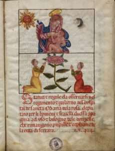 Fig. 1 - Statuti del Conservatorio di Santa Mari della Rosa, Ferrara, Biblioteca Comunale Ariostea, Cl. I 780