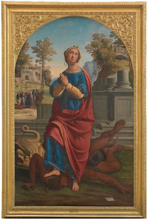 Fig. 6 - Giovanni Battista Benvenuti detto Ortolano, Santa Margherita, 1524, Copenaghen, Statens Museum for Kunst