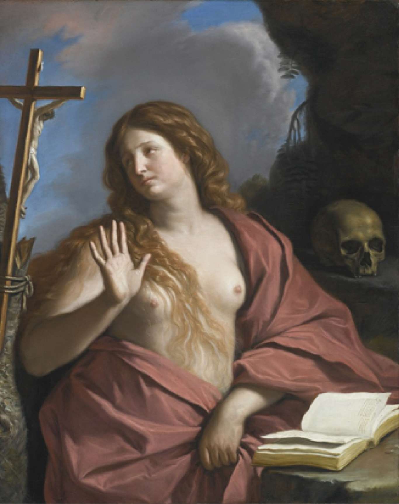 Fig. 2 - Guercino, Maddalena in adorazione del Crocifisso, 1654, collezione privata