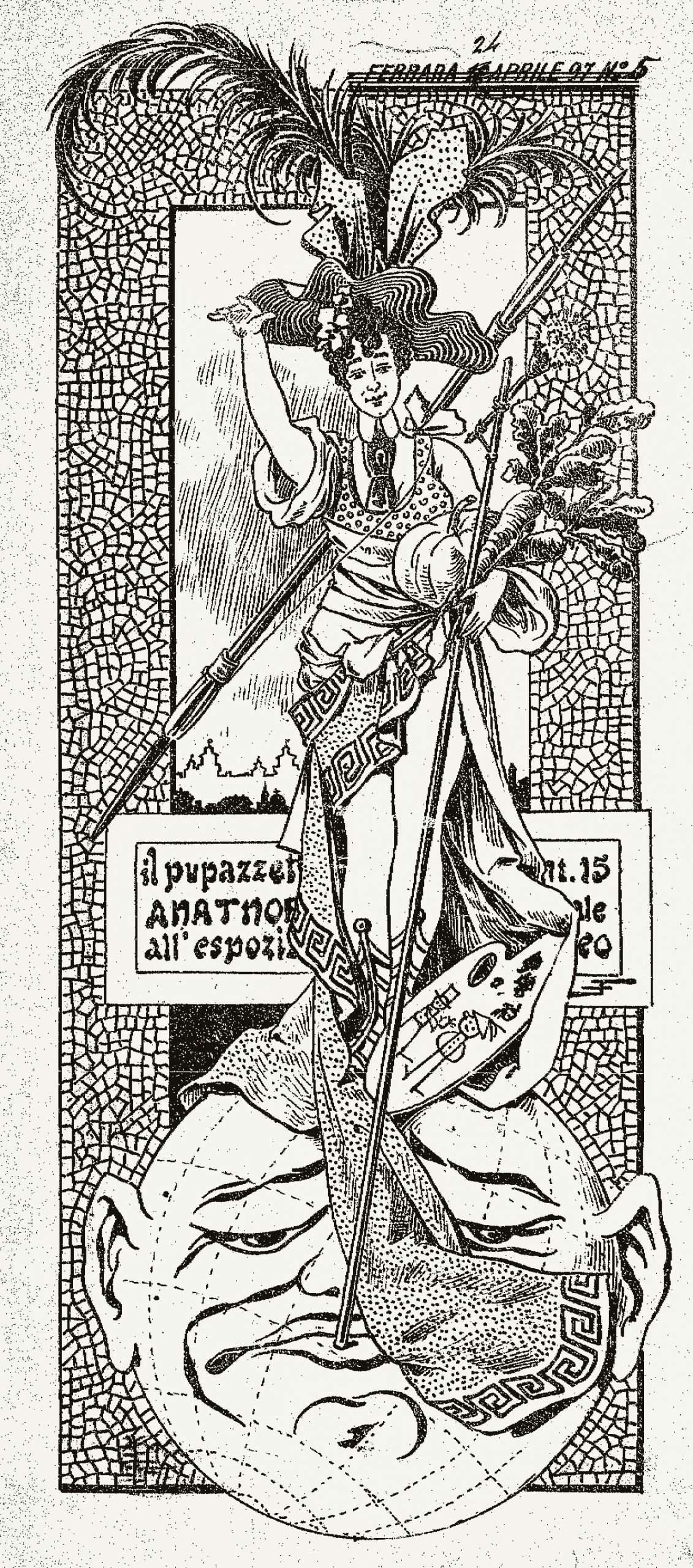 Fig. 12 - E. Fontana (Anatnof), “Il Pupazzetto Anatnof»”, 5, 18 aprile 1897, p. 1