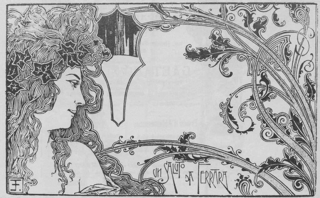 Fig. 14 - E. Fontana, Cartolina illustrata, 1900