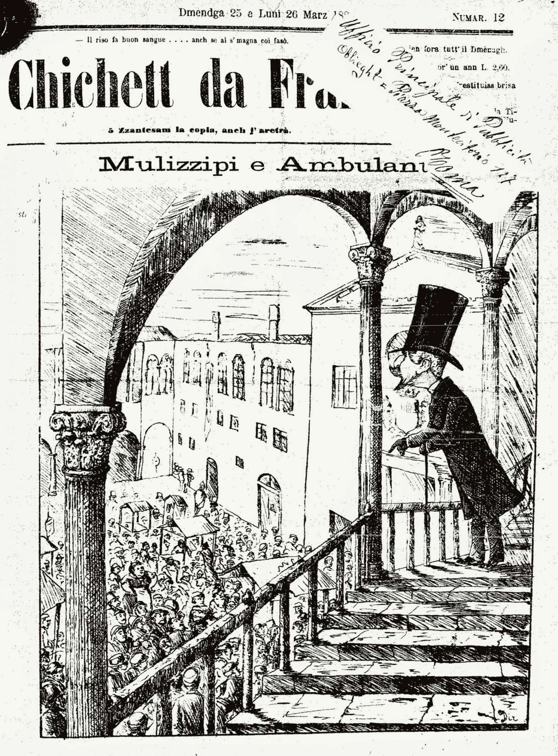 Fig. 5 - “Il Chichett da Frara”, 12, 25 -26 marzo 1883, p. 1