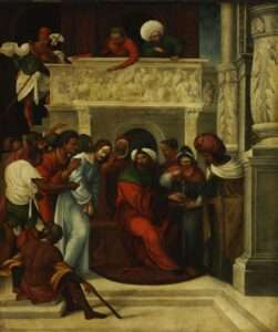 L. Mazzolino, Cristo di fronte a Pilato